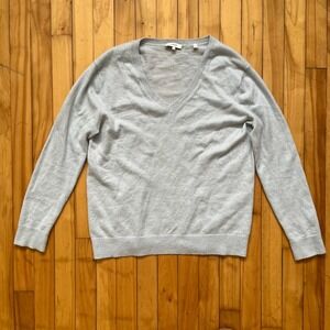 Vince Mens Light Blue 100% Cashmere V-Neck Knit Sweater Size M RN106730